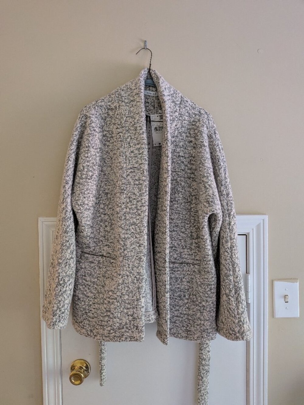 NWT Mango Boucle Knit Heavy-Weight Kimono Jacket